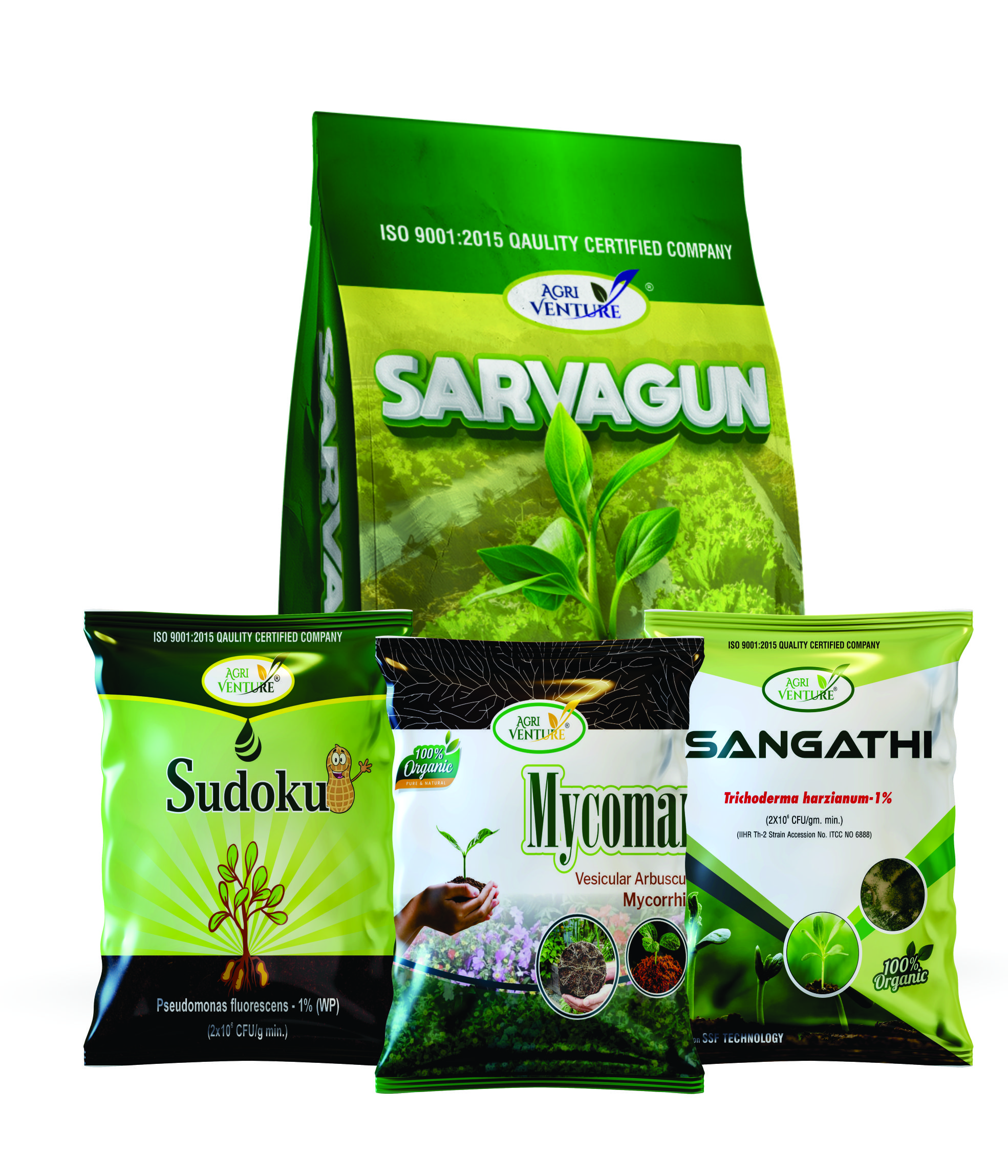 AGRIVENTURE SARVGUN (Mycorrhiza + Trichoderma + Pseudomonas) KIT - Bacterial Product