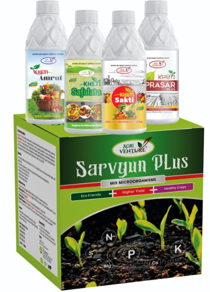 AGRIVENTURE SARVGUN PLUS (NPK + SULPHUR + ZINC + PSF) KIT - Bacterial Product