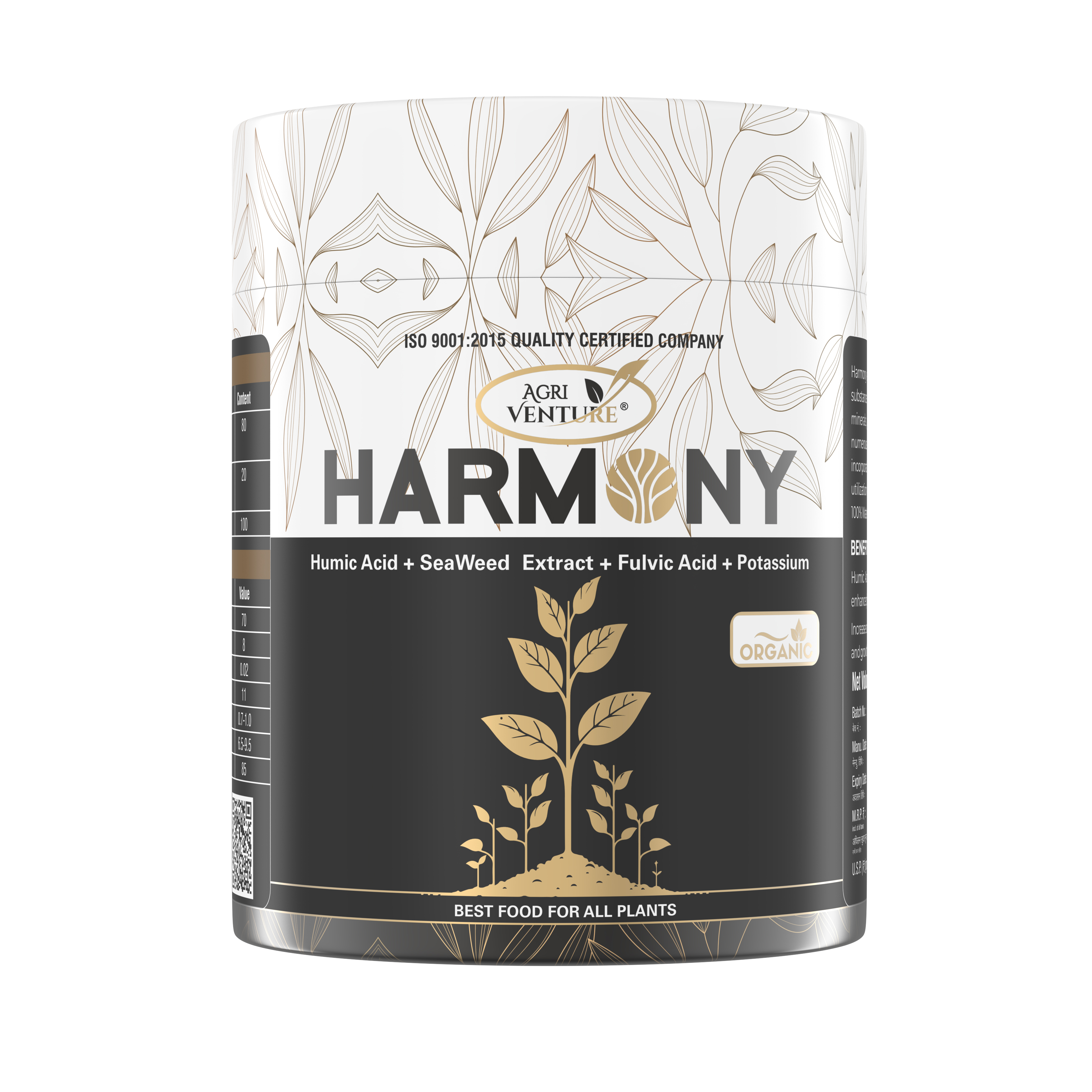 AGRIVENTURE HARMONY (Humic Acid 70%, Seaweed Extract 14%, K2O 8% to 10%, Fulvic 6%) PGR- Best for All Plants